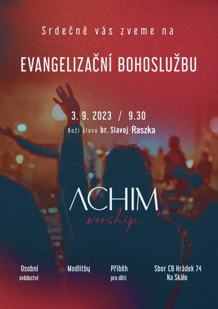 Bohoslužba s vystoupením Nikol Turoňové a skupiny ACHIM WORSHIP