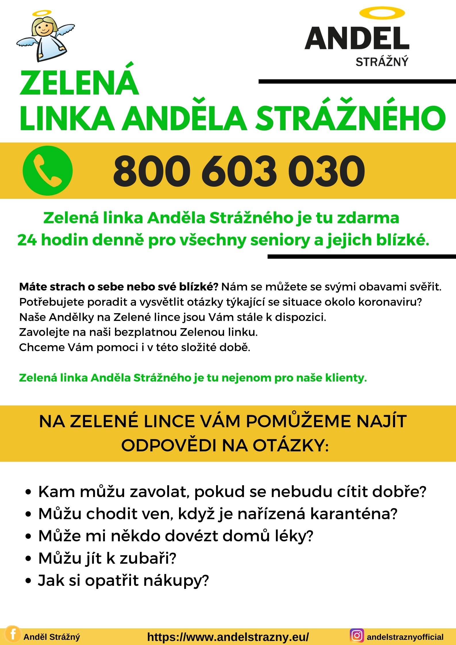 Zelená linka pro seniory a jejich rodiny