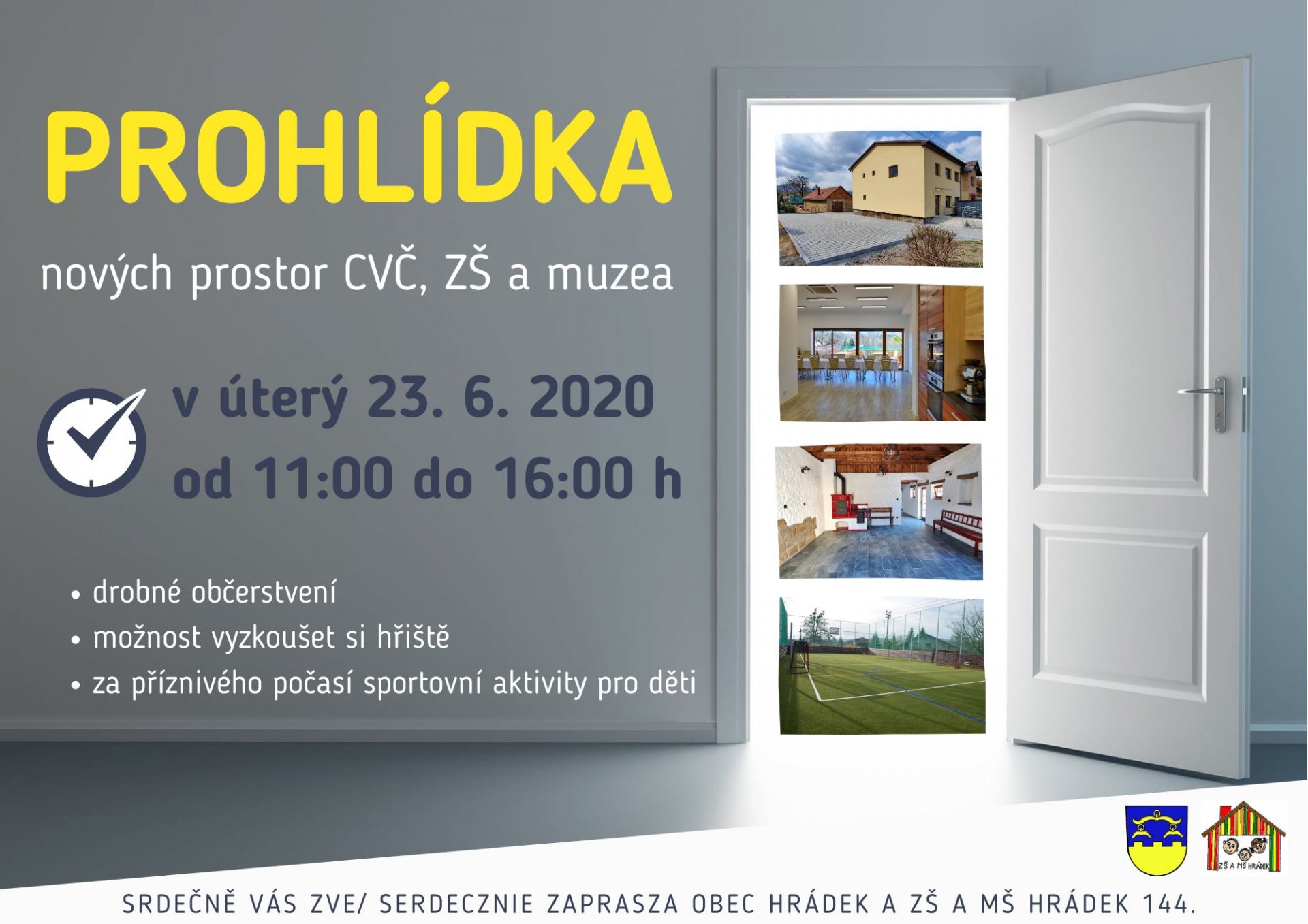 Prohlídka nových prostor CVČ, ZŠ a muzea