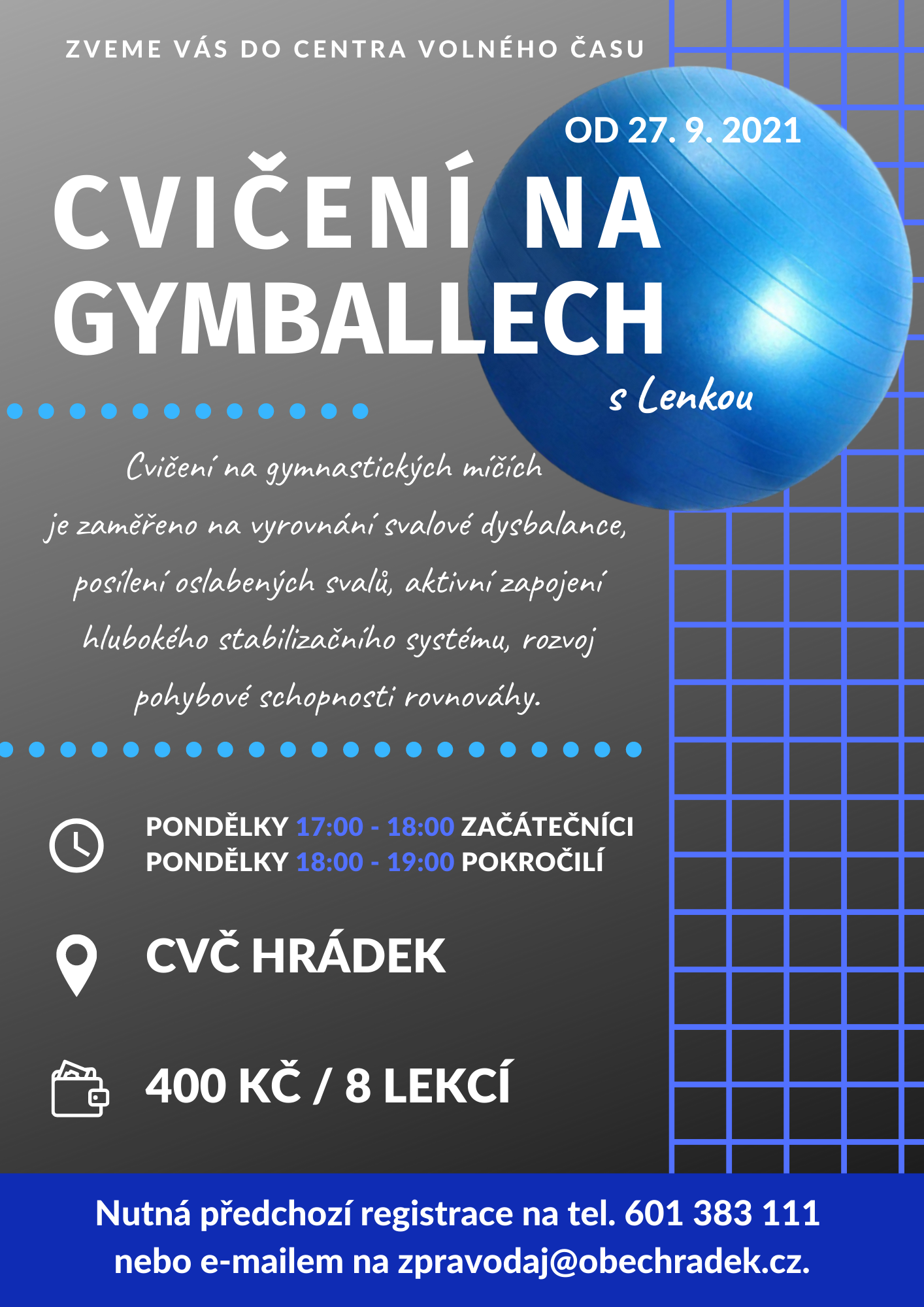 CVČ: Cvičení na gymballech