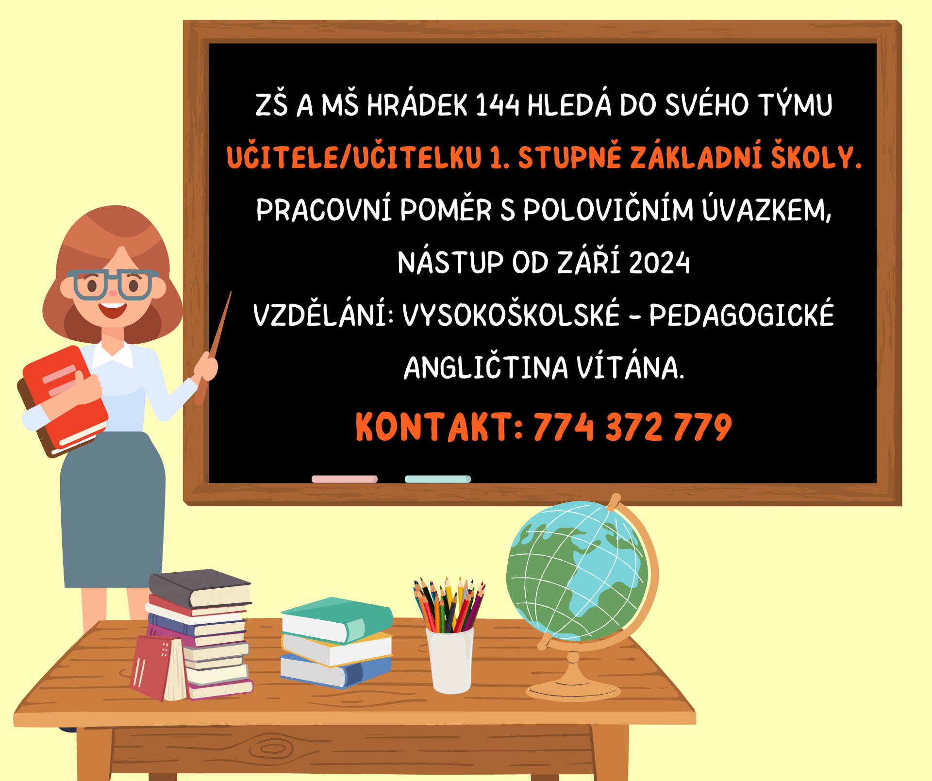 Česká škola hledá učitele/učitelku