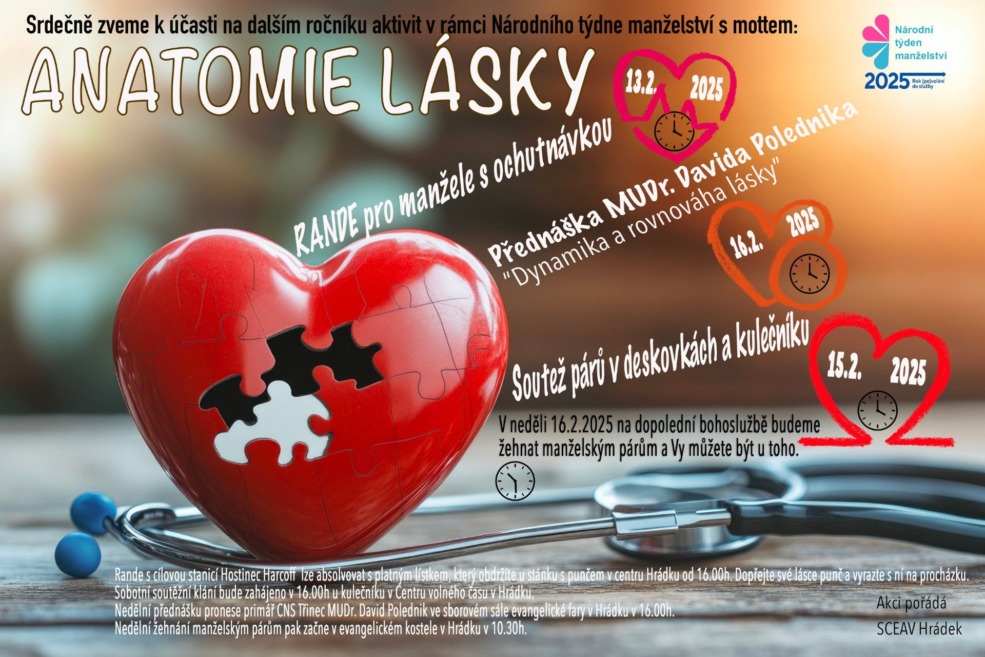 SCEAV Hrádek vás zve na aktivity v rámci Národního týdne manželství